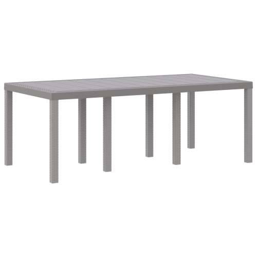 Vanjski Stol Svjetlosiva 200x100x73 cm Polyratan Cijena