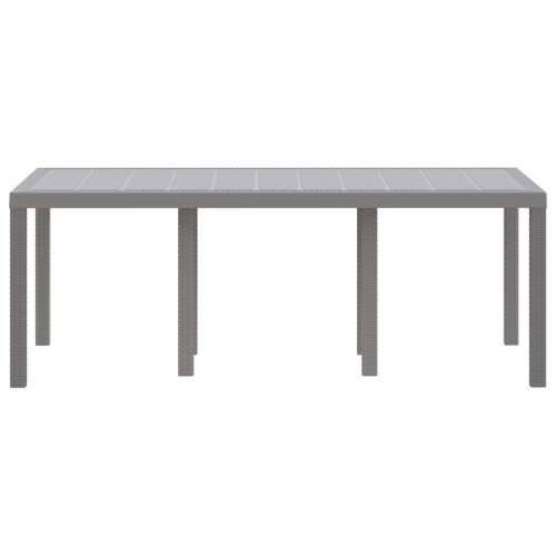 Vanjski Stol Svjetlosiva 200x100x73 cm Polyratan Cijena