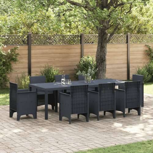 Stolić za vrt Antracit 250x100x73 cm Polyratan Cijena