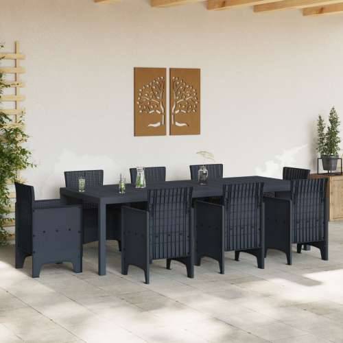 Stolić za vrt Antracit 250x100x73 cm Polyratan Cijena
