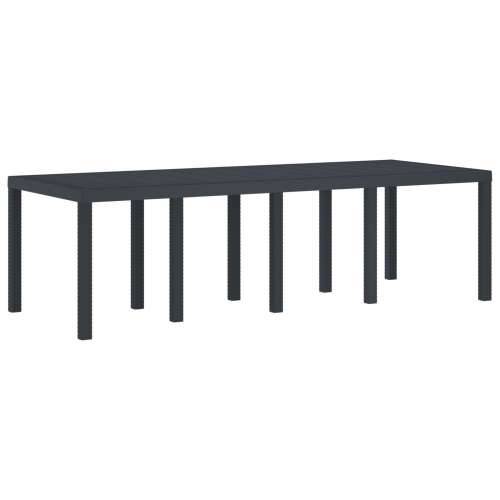 Stolić za vrt Antracit 250x100x73 cm Polyratan Cijena