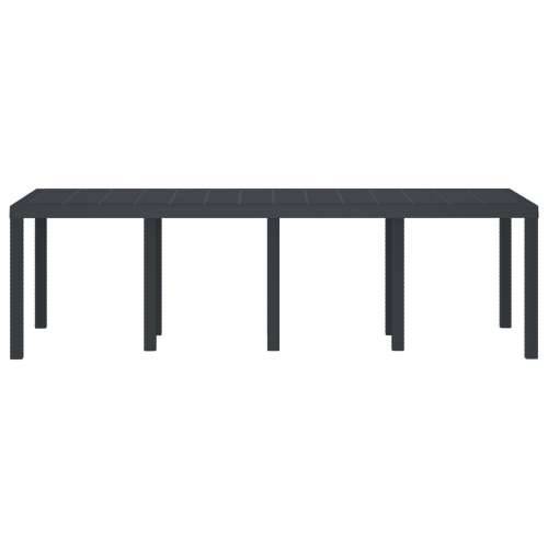 Stolić za vrt Antracit 250x100x73 cm Polyratan Cijena