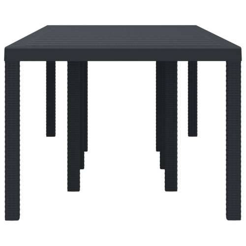Stolić za vrt Antracit 250x100x73 cm Polyratan Cijena