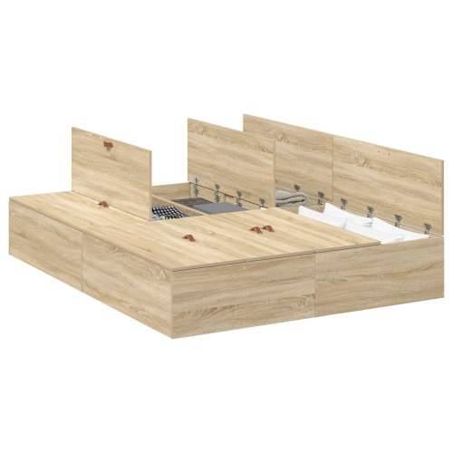 Krevet s prostorom za pohranu Sonoma hrast 140x200 cm Cijena