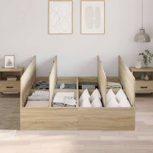 Krevet s prostorom za pohranu Sonoma hrast 140x200 cm Cijena