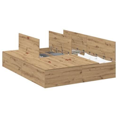 Krevet za pohranu okvir Artisan hrast 135x190 cm Cijena