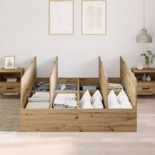 Krevet za pohranu okvir Artisan hrast 135x190 cm Cijena