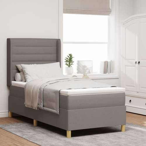 Box Spring Krevet s Madracem Taupe 100x200 cm Tkanina Cijena