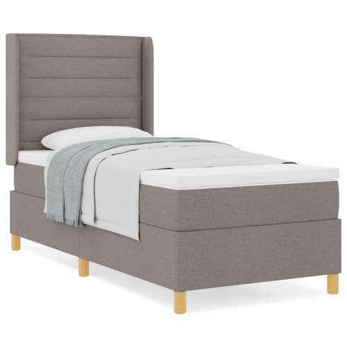 Box Spring Krevet s Madracem Taupe 100x200 cm Tkanina Cijena