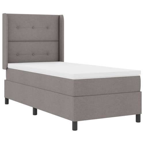 Box Spring Krevet s Madracem i LED-om Taupe 100x200 cm Tkanina Cijena