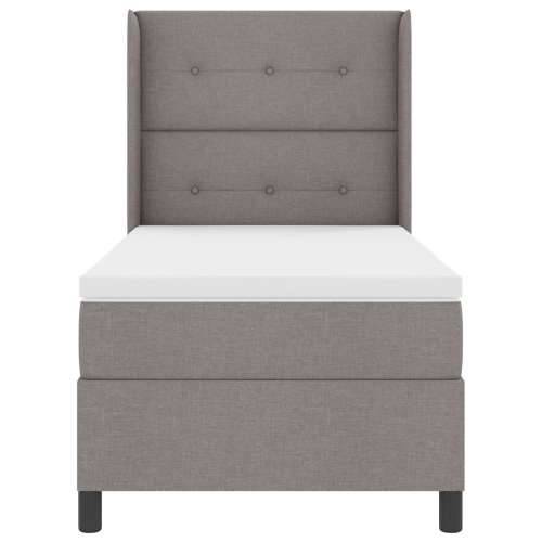 Box Spring Krevet s Madracem i LED-om Taupe 100x200 cm Tkanina Cijena