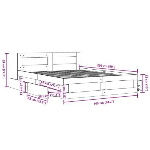 Okvir kreveta s uzglavljem bez madraca crni 160x200 cm - Crna 160 x 200 cm Cijena