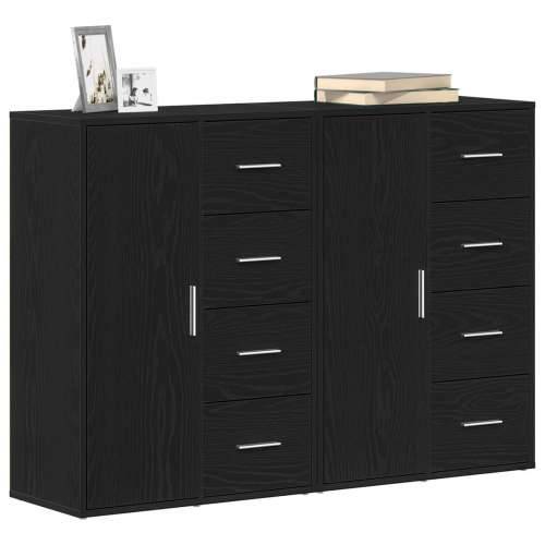 Sideboardi 2 komada Crni Hrast 60x31x84 cm Izrađen od drveta Cijena
