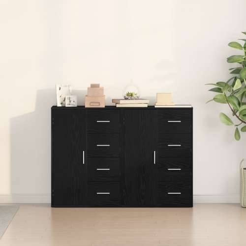 Sideboardi 2 komada Crni Hrast 60x31x84 cm Izrađen od drveta Cijena