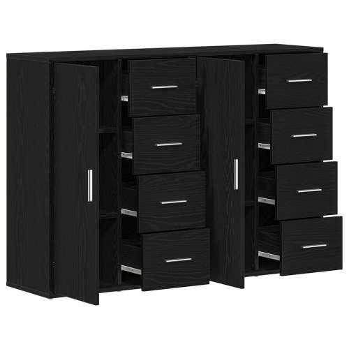 Sideboardi 2 komada Crni Hrast 60x31x84 cm Izrađen od drveta Cijena
