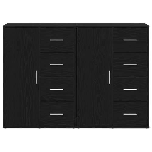 Sideboardi 2 komada Crni Hrast 60x31x84 cm Izrađen od drveta Cijena