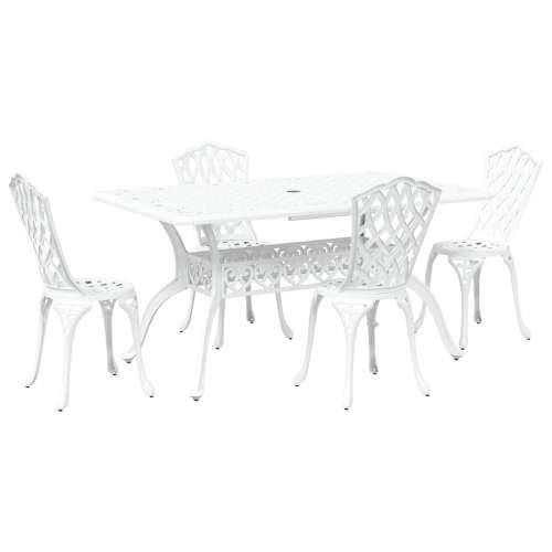 Set od 3 Bijela Lijevani Aluminij 150 x 90 x 72 cm Cijena