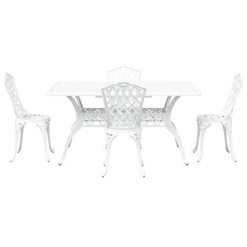 Set od 3 Bijela Lijevani Aluminij 150 x 90 x 72 cm Cijena