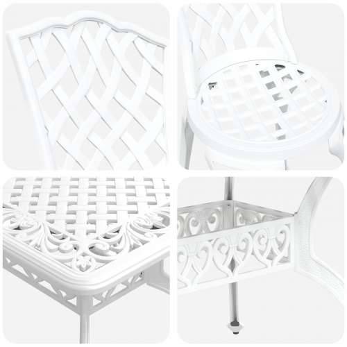 Set od 3 Bijela Lijevani Aluminij 150 x 90 x 72 cm Cijena