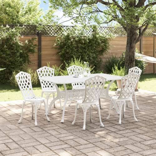 Set od 4 Bijela Lijevani aluminij 150 cm x 90 cm x 72 cm Cijena