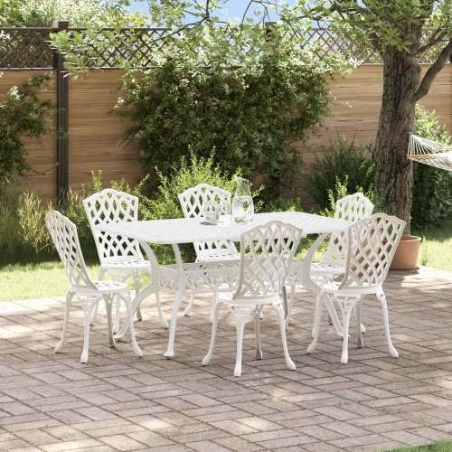 Set od 4 Bijela Lijevani aluminij 150 cm x 90 cm x 72 cm Cijena