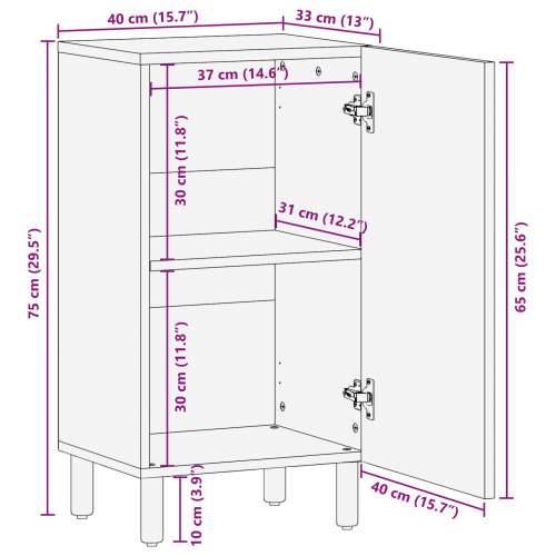 Sideboard 40x33x75 cm od punog drva akacije Cijena