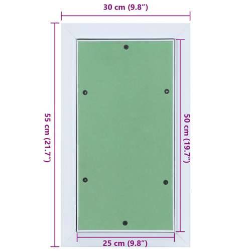 Otvor za pristup s aluminijskim okvirom i gipsom 250x500 mm Cijena