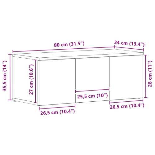 TV Kabrinet Crni Hrast 80x34x30 cm Od drveta Cijena