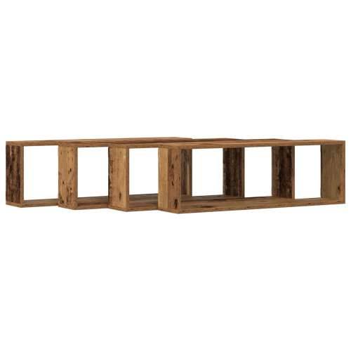Zidne police 4 kom Stari drveni 80x15x26 cm Konstruirano drvo Cijena