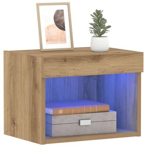 Zidni ormar s LED svjetlima, Orah, 40x30x30 cm Cijena