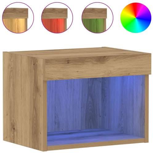 Zidni ormar s LED svjetlima, Orah, 40x30x30 cm Cijena