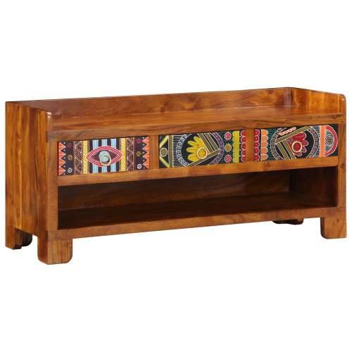 klupa za cipele 100x35x45 cm masivno drvo akacije Cijena