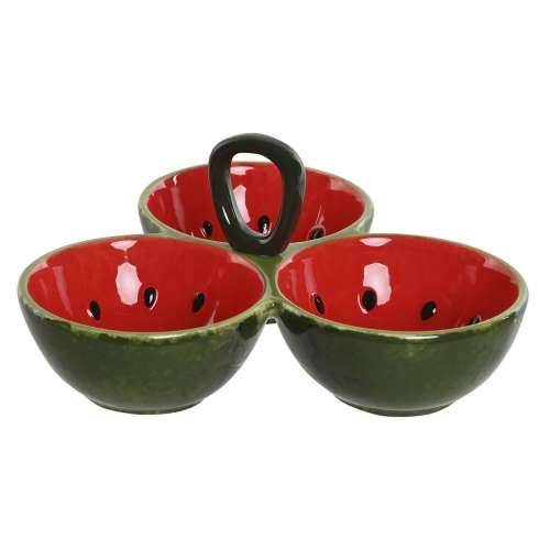 Zdjelica za Grickalice Home ESPRIT Crvena Zelena Gres Keramika Lubenica 23 x 22 x 10,5 cm Cijena