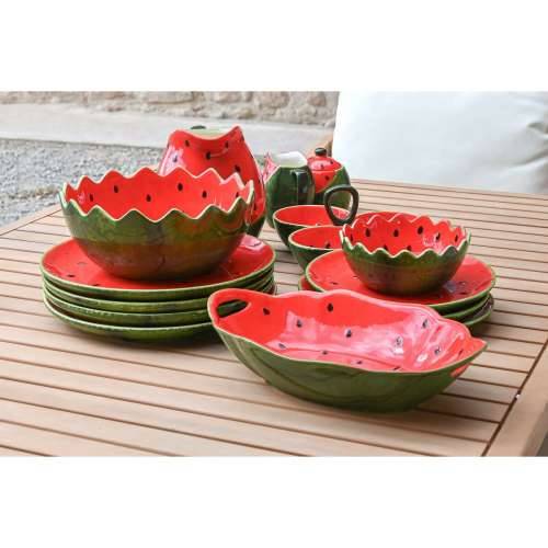 Zdjelica za Grickalice Home ESPRIT Crvena Zelena Gres Keramika Lubenica 30 x 19,5 x 7,5 cm Cijena