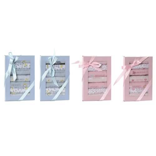 Set Podbradnjaka Home ESPRIT Plava Roza Pamuk 19 x 29 x 3 cm (4 kom.) Cijena