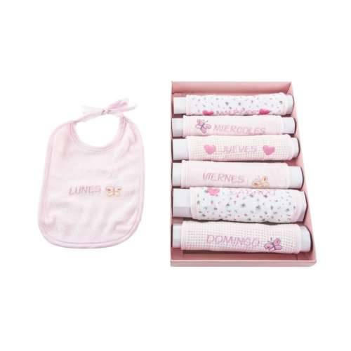 Set Podbradnjaka Home ESPRIT Plava Roza Pamuk 19 x 29 x 3 cm (4 kom.) Cijena
