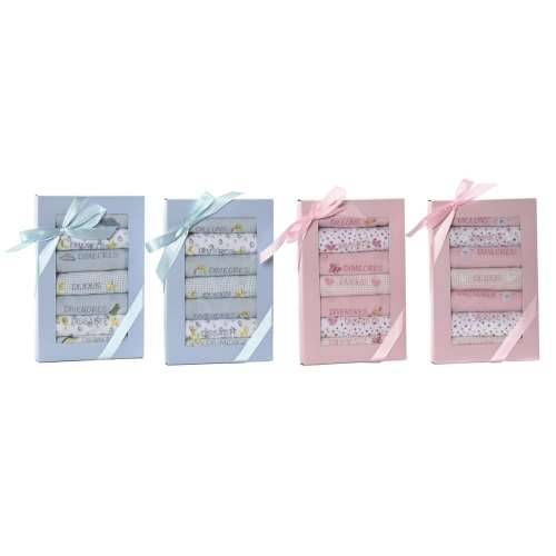 Set Podbradnjaka Home ESPRIT Roza Nebesko plava Pamuk 19 x 29 x 3 cm (4 kom.) Cijena