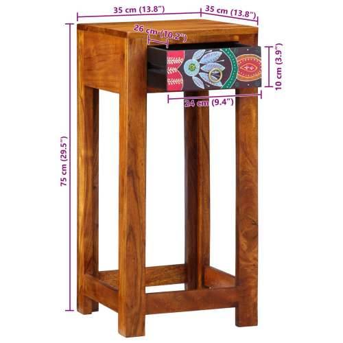 Stalak za telefon 35x35x75 cm od punog drva akacije Cijena