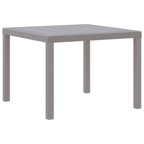 Stol za vrt Svjetlosiva 100x100x73 cm Poli Ratan Cijena