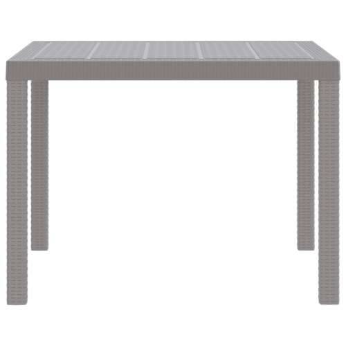 Stol za vrt Svjetlosiva 100x100x73 cm Poli Ratan Cijena