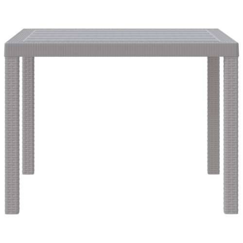 Stol za vrt Svjetlosiva 100x100x73 cm Poli Ratan Cijena
