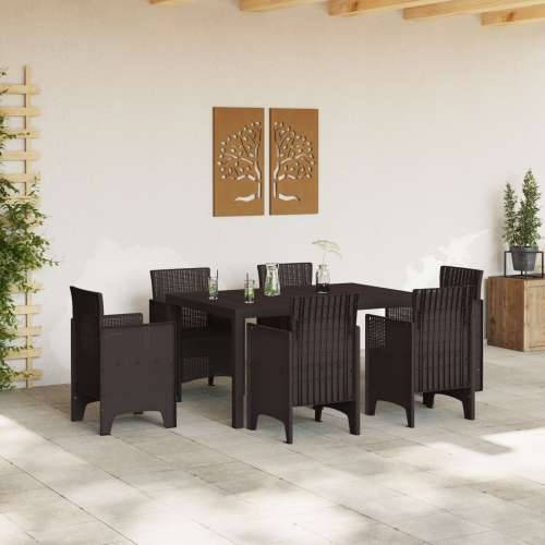 Stolić za vrt Smeđa 150x100x73 cm Poli Ratan Cijena