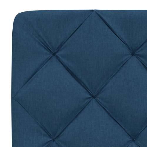 Krevet s madracem plavi 90 x 200 cm od tkanine - Plava 90 x 200 cm Cijena