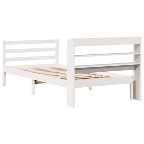Okvir kreveta s uzglavljem bijeli 75x190 cm od borovine - Bijela 75 x 190 cm Cijena