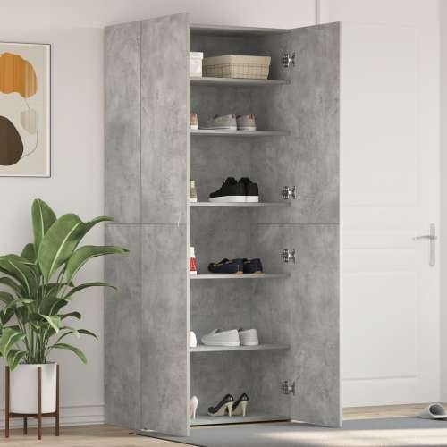 Ormar za cipele Betonski sivi 80x35,5x180 cm Konstruirano drvo Cijena