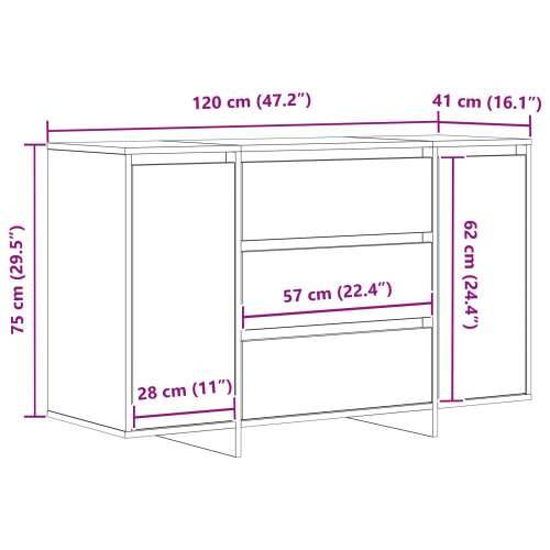 Sideboard Artisan Oak 120x41x75 cm Konstruirano drvo Cijena