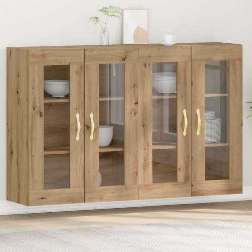 Zidni Kabinet Set od 2 Hrast Konstruirano drvo 139 x 34 x 90 cm Cijena