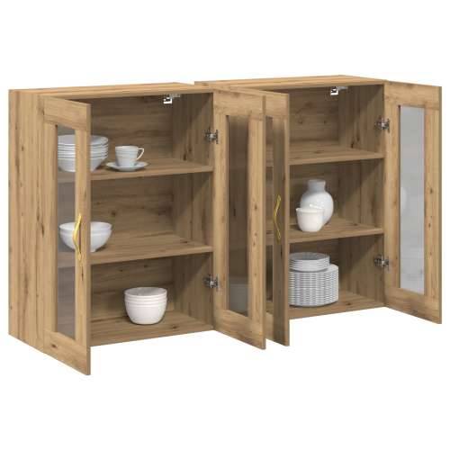 Zidni Kabinet Set od 2 Hrast Konstruirano drvo 139 x 34 x 90 cm Cijena