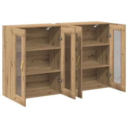 Zidni Kabinet Set od 2 Hrast Konstruirano drvo 139 x 34 x 90 cm Cijena