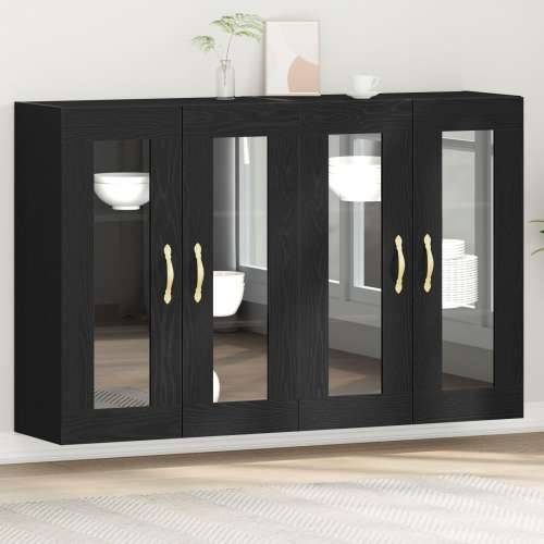 Zidni kabinet Set od 2 Crni hrast Drvo, Staklo 139 x 34 x 90 cm Cijena
